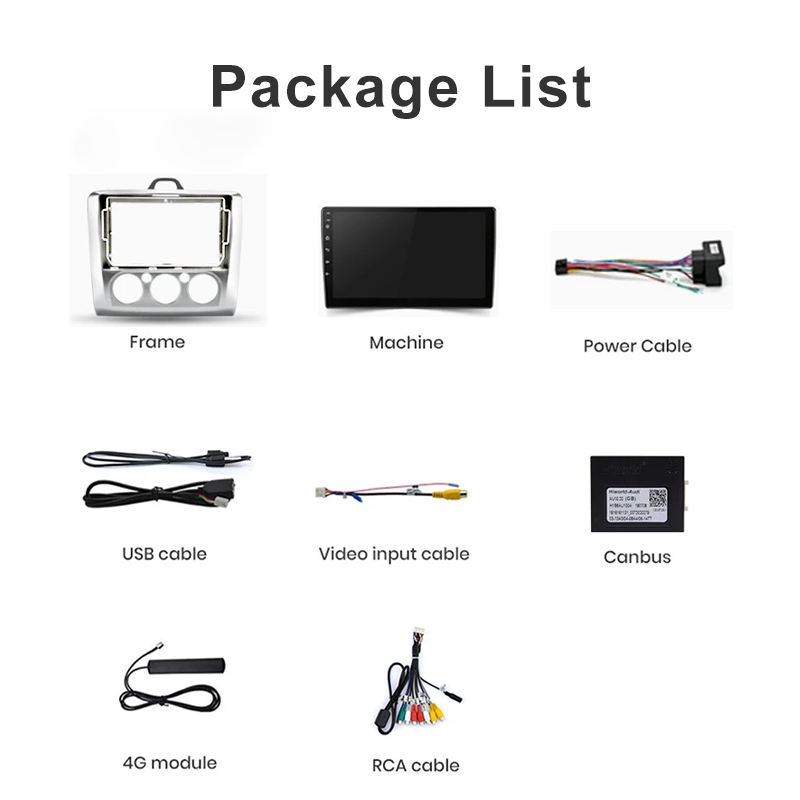 9 Inch Android Car Player For Ford Focus Exi AT 2004 2005 2006 2007 2008 2009 2010 2011 GPS Navigation Radio multimedia