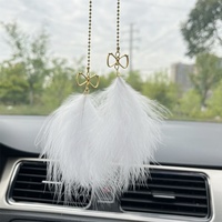 Pendentif de voiture créatif en résine, motif étoile féerique et plume, pour rétroviseur, ornement suspendu au design épuré