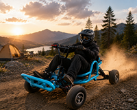 Kart à essence tout-terrain durable de style 4x4 avec système de frein à disque arrière pour compétition sur piste