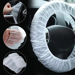 Universele Plastic Stuurwiel Covers Wegwerp Auto Seat Cover Set Transparante Beschermende Covers Voor Voertuig