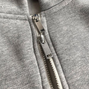 Qianshi Nouveaux fabricants de sweats à capuche à fermeture éclair vierges personnalisés Street Wear Tech Fleece Double Zip Hoodie Boxy Heavyweight Hoodie - Product Image 2