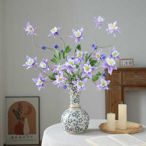 <span class=keywords><strong>Clematis</strong></span> artificiels en soie M131, décoration de centre de table pour la maison, <span class=keywords><strong>fleurs</strong></span> de <span class=keywords><strong>clematis</strong></span> artificielles - Product Image 1
