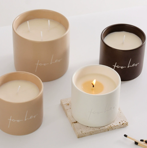 Venta al por Mayor de Frascos de Cerámica Personalizados para Velas, Recipientes de Porcelana Mate con Logotipo Personalizado, para Fabricación de Velas, Hogar, Hotel, Bodas - Product Image 1