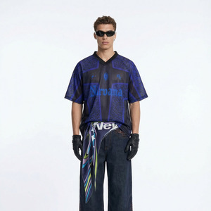 T-shirt de sport d'extérieur à manches courtes, imprimé numérique, motif ajouré, nouvelle collection été 2026 - Product Image 2