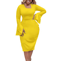 Robe pour femme, nouvelle collection automne, col en biais, manches longues, enveloppe, crayon, robe de bureau
