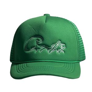 Gorra Trucker Corteiz Blanca de Malla Unisex con Logotipo Bordado, Protección Solar, Tejido de Algodón Transpirable, Estilo Americano de 5 Paneles - Product Image 3
