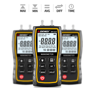 Manomètre différentiel d'air <span class=keywords><strong>portable</strong></span> Sndway SW-512A SW-512B SW-512C, manomètre numérique - Product Image 2