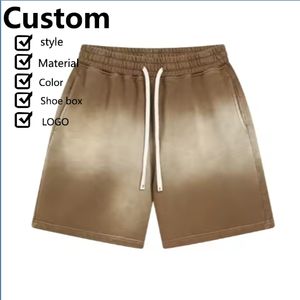 Pantalones cortos de rizo lavados pesados de verano de alta calidad para hombre, pantalones cortos deportivos de moda retro sueltos de calle alta - Product Image 5