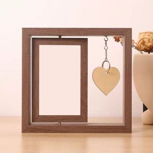 Vintage Wooden Rotating Photo <b>Frame</b> <b>Heart</b>-Shaped Hanging Decor for Wedding Anniversary Party Gifts Bulk Wholesale - Product Image 1