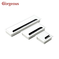 Œillets de câble carrés en aluminium, accessoire de protection pour table d'ordinateur, bureau, meubles de bureau, pièces