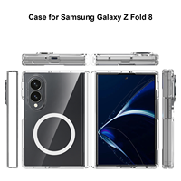 Coque de téléphone pliable transparente de qualité supérieure pour Galaxy Z Fold 8, pare-chocs antichoc, protection multicouche, charge magnétique