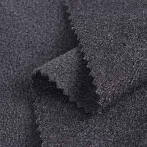 Dệt Các Nhà Sản Xuất Cung Cấp Dty Spun Lông Cừu Hỗn Hợp Màu Đen Và Màu Đỏ Một Bên Chải Trong Vải Dệt Kim Cho Ấm Giữ Áo - Product Image 3