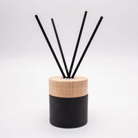 Botol Aroma Kayu yang Dapat Disesuaikan, Anti Tumpah, dengan Tutup Sekrup Besi, Tutup Bambu, dan Tutup Parfum dari Kayu Gabus