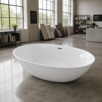 Baignoire autoportante ovale moderne pour, vente en gros d'usine, usage domestique, salle de bain, hôtel, projet villa