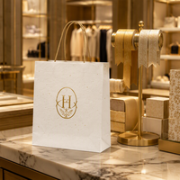 Sac fourre-tout écologique de luxe personnalisé, sac de marque haut de gamme pour cadeau d'affaires, sac en papier grainé doré clair, vente en gros de sacs fourre-tout écologiques de luxe