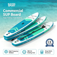 Papan SUP Tiup ELEVEN SPORT EL-003 Ramah Pemula Unisex, Aksesoris Stand-Up Paddleboarding, Bahan Drop Stitch untuk