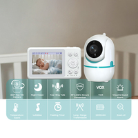 Monitor de Bebé con Audio Bidireccional, Canciones de Cuna, Zoom Digital PTZ de 3.2 Pulgadas, Visión Nocturna, Cámara de Video para el Cuidado del Bebé Recién Nacido
