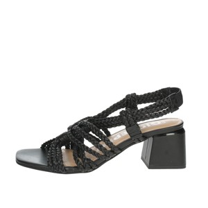 Maliq oro tacco sandali Open Toe quadrati stile alla moda cinturino alla caviglia gladiatore per feste matrimoni estate pelliccia sempreverde - Product Image 1