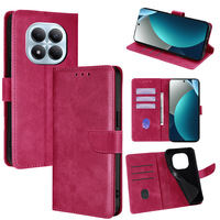 Étui portefeuille en cuir PU pour Xiaomi Mi Redmi Note 17 Pro+ 15 Plus 14 13 12 4G 11 5G avec fentes pour cartes, support et protection antichoc