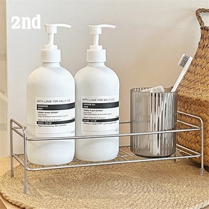 Étagère murale moderne à double niveau en acier inoxydable 304, imperméable, pour le rangement des serviettes dans la salle de bain, panier rectangulaire - Product Image 3