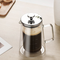 Cafetière en verre borosilicaté à double paroi isolée 350ml Presse à café Presse française en verre