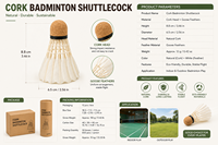 Volant de badminton à base de liège, 16 plumes, pour centre sportif, club de fitness, équipement d'entraînement de badminton, vol stable, jeu durable
