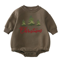 Nouvelle combinaison unisexe pour bébé sur le thème de Noël 2026 pour la saison automne/hiver, en tissu de coton épais pour garder les nouveau-nés au chaud