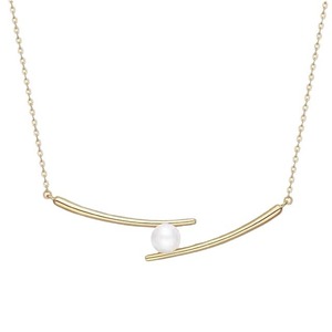 Collar con Colgante de Palillos Bañados en Oro de 14K, Perla Koya Natural de Agua Dulce, Exquisito Collar de Clavícula Individual para Mujer - Product Image 5