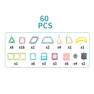 Apprentissage préscolaire Montessori jouets carreaux magnétiques enfants aimant créatif ensemble <span class=keywords><strong>de</strong></span> <span class=keywords><strong>construction</strong></span> <span class=keywords><strong>de</strong></span> blocs pour tout-petits - Product Image 5