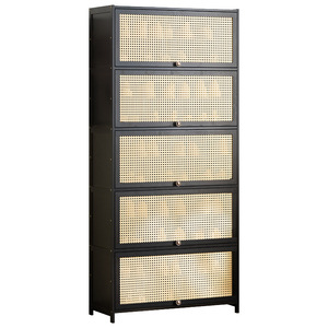 Étagère à chaussures grande capacité, gain de place, rangement d'entrée, multifonctionnelle, design en bois massif pour usage domestique - Product Image 5