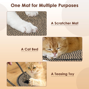 Rope Woven Eco-Friendly Modern 50cm Durable Cat <b>Scratch</b> <b>Pad</b> Integrated Cat Sleeping Mat Ball Toy Easy Assembly Solid - Product Image 6