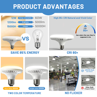 Ampoule LED UFO E27 Haute Puissance Économe en Énergie pour Entrepôt et Garage