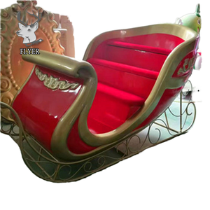 Décoration de Noël extérieure en résine et fibre de verre, grande taille 10 pieds, canne en sucre, pain d'épices, traîneau du Père Noël - Product Image 1
