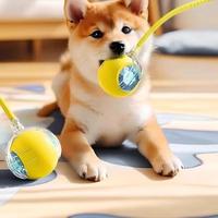Mainan Bola Elektrik Otomatis Besar untuk Kucing & Anjing - Mainan Penggoda Tahan Gigitan dari Bahan PC & TPR