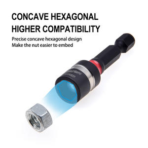 Douille industrielle en acier S2, embout magnétique pour écrous de 8 mm, longueur 48 mm, embout hexagonal de 1/4 pouce, embout de serrage pour écrous à percussion - Product Image 4