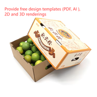 Barquette en papier personnalisée anti-UV pour fruits et légumes en gros (pommes, poires, bananes, mangues, kiwis, tomates)