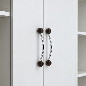 Nordic Style Zinc Alloy Oval Long Handle Minimalist <b>Kitchen</b> Cabinet Drawer Wardrobe Door Light Luxury Handle - Product Image 1