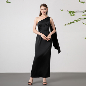 <span class=keywords><strong>Mily</strong></span> Bridal ED023 Robe décontractée de haute qualité pour dames avec logo personnalisé Vêtements d'été élégants en mousseline de soie à une épaule pour femmes - Product Image 1