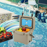 Glacière isotherme portable 15L en PE rotomoulé, moderne, réutilisable, pour camping, pêche, stockage de glace sèche, étanche, 5 jours, avec logo personnalisé