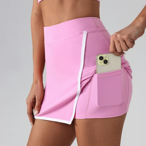 กระโปรงสั้นเอวสูงสำหรับเล่นโยคะใหม่กระโปรงสั้นระบายอากาศได้ดีกระโปรงเทนนิสกีฬากันการเปิดรับแสง - Product Image 4