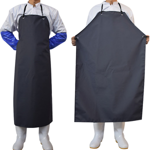 Có thể điều chỉnh màu đen PVC BIB Tạp dề không thấm nước bảo hộ lao động cho đầu bếp Rửa Chén Làm sạch cá làm vườn butcher Dog grooming-Tái sử dụng - Product Image 1