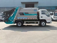 Camion à ordures compacteur Foton de 6 mètres cubes 4X2 à chargement arrière, adapté à la collecte des déchets dans les zones résidentielles et les rues