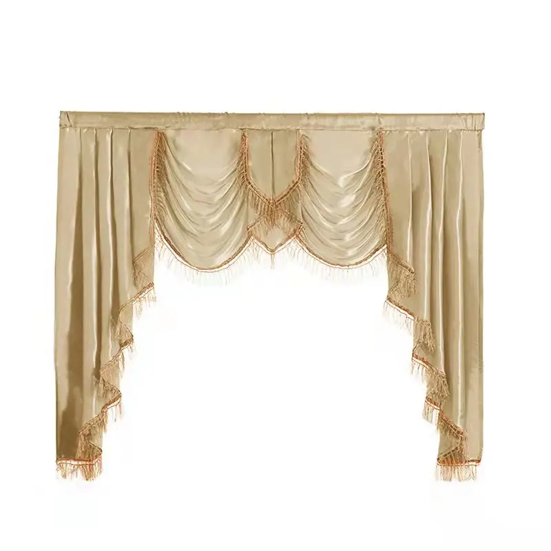 The finished product of the latest design valance for window curtain