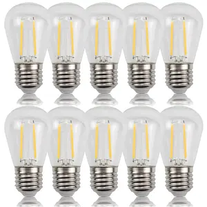 China Supplier Hot Selling LED Filament Bulbs E27 E26 Base 1W 2W S14 Dimmable LED Decorative Edison Bulb For String Lights