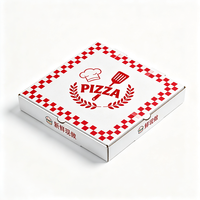 Boîte à pizza personnalisée de style rétro traditionnel, imperméable, résistante à la graisse, recyclable, en carton ondulé, livraison en 72h, emballage à emporter