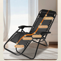 Ensemble de 3 chaises zéro gravité avec table d'appoint pliante, chaise inclinable d'extérieur pour couple, camping, jardin, bain de soleil