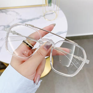 Lunettes d'ordinateur à double faisceau <span class=keywords><strong>pour</strong></span> femmes Lunettes carrées surdimensionnées <span class=keywords><strong>pour</strong></span> hommes Anti-lumière bleue <span class=keywords><strong>pour</strong></span> femmes <span class=keywords><strong>Lentilles</strong></span> transparentes ultra-légères Lunettes optiques <span class=keywords><strong>myopes</strong></span> - Product Image 3
