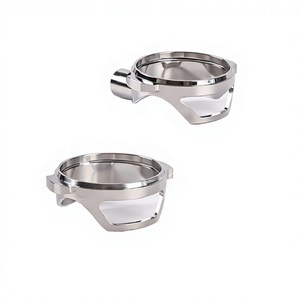 Porte-filtre sans fond en acier inoxydable de 58 mm, outils de barista en stock, poignée à café - Product Image 6