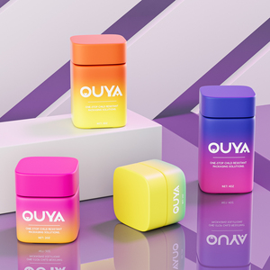 Thiết kế sáng tạo hỗ trợ tùy chỉnh kín 1oz 2oz 3Oz 4oz vuông màu đen container con bằng chứng lọ thủy tinh với vít nắp - Product Image 5