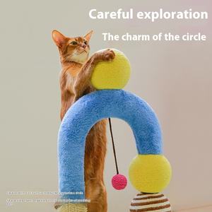 บ้านแมวแบบมีโครงปีนป่ายอเนกประสงค์ <span class=keywords><strong>Zeze</strong></span> ทนทานต่อการสึกหรอ ไม่หลุดร่วง ของเล่นแมวรูปยีราฟสุดชิค พร้อมที่ลับเล็บในตัว - Product Image 2